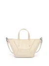 Brunello Cucinelli Structured Geometric Paneling Shoulder Bag With Detachable Strap In Neutral