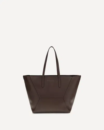 Brunello Cucinelli Leather Tote Bag In Brown