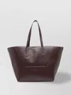 Brunello Cucinelli Bead-embellished Leather-trimmed Suede Tote In Red