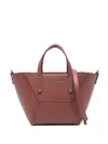 Brunello Cucinelli Versatile Leather Tote Bag With Shoulder Strap In Burgundy