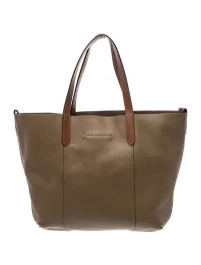 Pre-owned Brunello Cucinelli Leather Tote In Brown