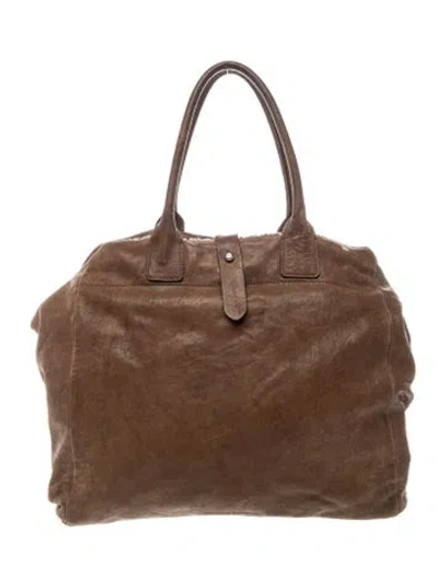 Pre-owned Brunello Cucinelli Leather Tote In Brown