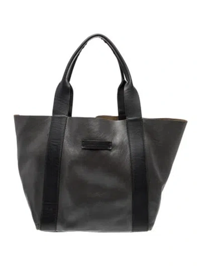 Pre-owned Brunello Cucinelli Leather Tote In Gray
