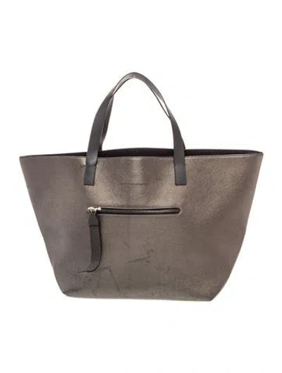 Pre-owned Brunello Cucinelli Leather Tote In Grey