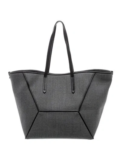 Pre-owned Brunello Cucinelli Leather Tote In Grey
