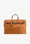 Brunello Cucinelli Leather Travel Bag In Brown