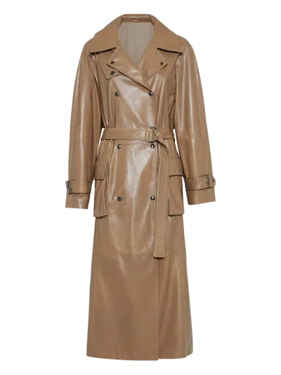 Brunello Cucinelli Leather Trench Coat