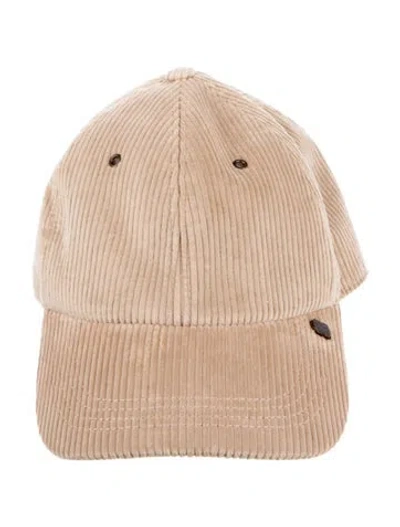 Pre-owned Brunello Cucinelli Leather Trim Baseball Cap In Neutral