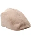 Brunello Cucinelli Leather-trim Cashmere-blend Hat In Neutral