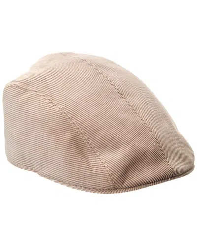 Brunello Cucinelli Leather-trim Cashmere-blend Hat In Neutral