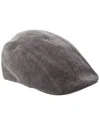 Brunello Cucinelli Leather-trim Cashmere-blend Hat In Brown