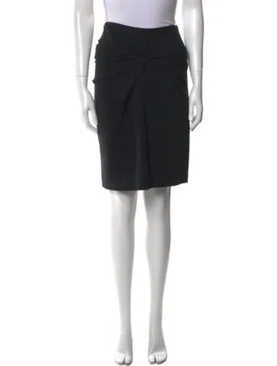 Pre-owned Brunello Cucinelli Leather Trim Embellishment Knee-length Skirt In Black