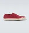 Brunello Cucinelli Leather-trimmed Canvas Sneakers In Animal Print