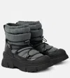 Brunello Cucinelli Leather-trimmed Snow Boots In Black