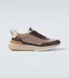 Brunello Cucinelli Leather-suede Runner 2.0 Sneakers In Brown