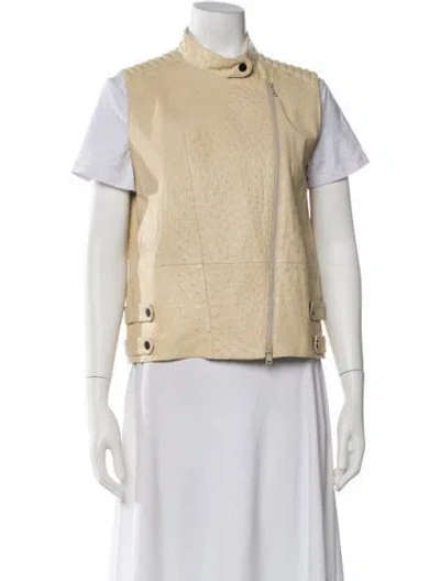 Pre-owned Brunello Cucinelli Leather Vest In Blue