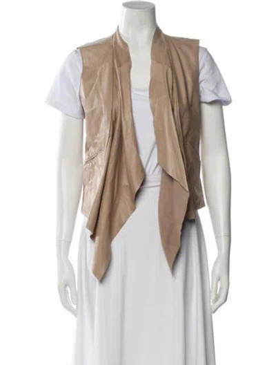 Pre-owned Brunello Cucinelli Leather Vest In Neutral