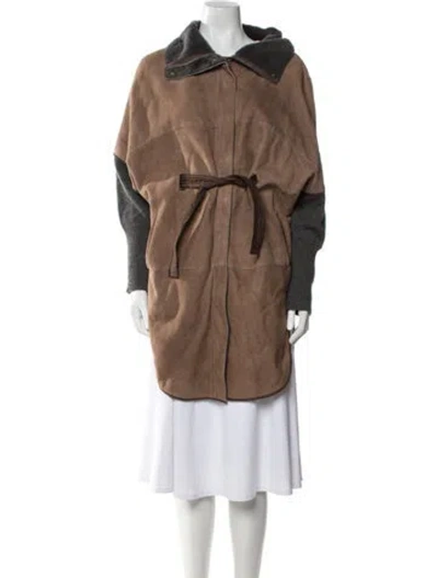 Pre-owned Brunello Cucinelli Leather Vest In Neutral