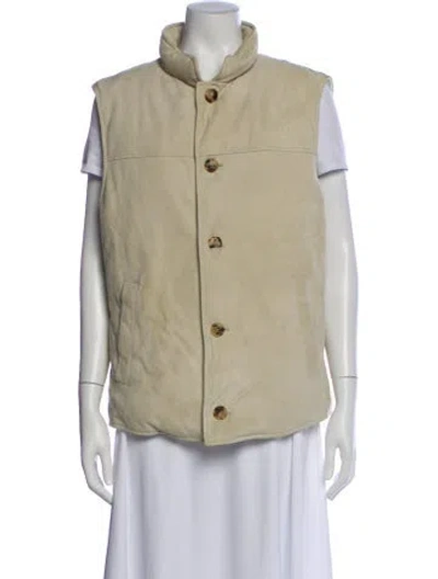 Pre-owned Brunello Cucinelli Leather Vest In Neutral