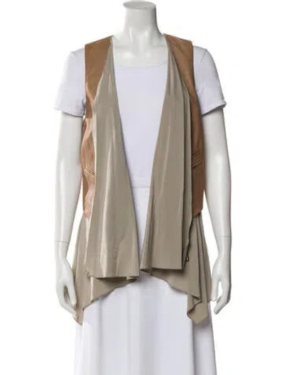 Pre-owned Brunello Cucinelli Leather Vest In Neutral
