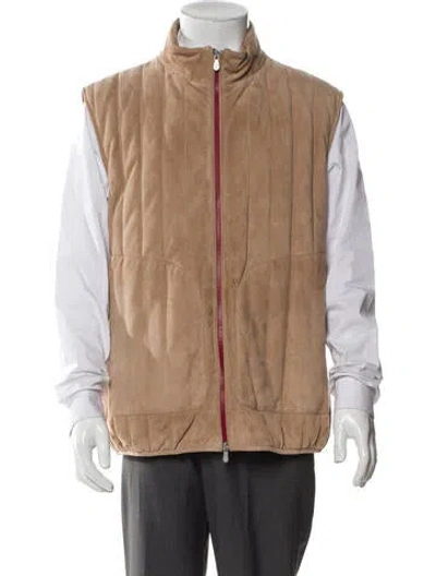 Pre-owned Brunello Cucinelli Leather Vest In Neutral