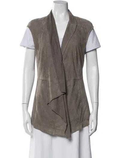 Pre-owned Brunello Cucinelli Leather Vest In Neutral