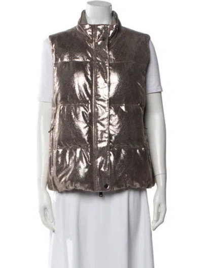 Pre-owned Brunello Cucinelli Leather Vest In Neutrals