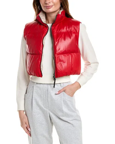 Brunello Cucinelli Leather Vest In Red