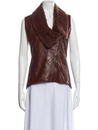 Pre-owned Brunello Cucinelli Leather Vest In White