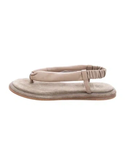 Pre-owned Brunello Cucinelli Leather W/ Tags In Neutrals