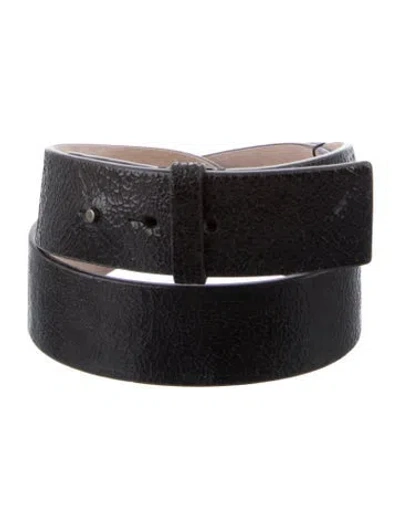 Pre-owned Brunello Cucinelli Leather Waist Belt In Black