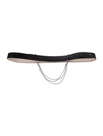 Pre-owned Brunello Cucinelli Leather Waist Belt In Black
