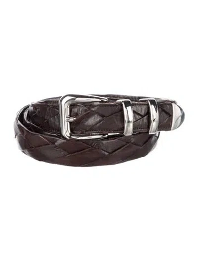 Pre-owned Brunello Cucinelli Leather Waist Belt In Brown