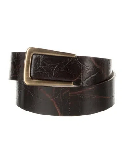 Pre-owned Brunello Cucinelli Leather Waist Belt W/ Tags In Brown