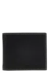 Brunello Cucinelli Leather Bi-fold Wallet Contrast Stitching