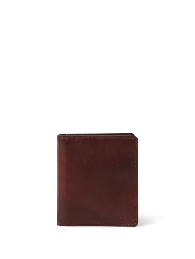 Brunello Cucinelli Leather Wallet In 红色