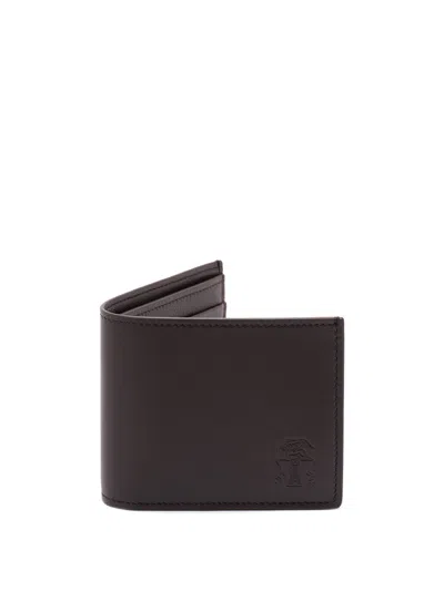 Brunello Cucinelli Leather Wallet In Brown