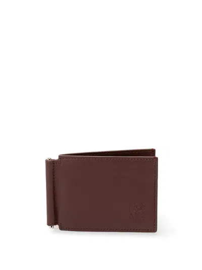 Brunello Cucinelli Leather Wallet In Brown