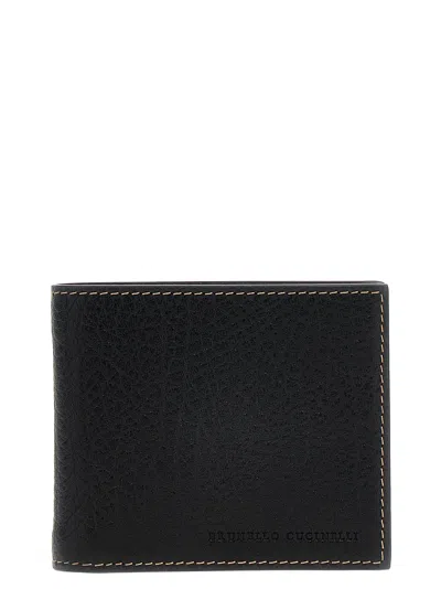 Brunello Cucinelli Leather Wallet Wallets, Card Holders Black