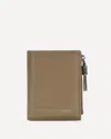 Brunello Cucinelli Beige Calf Leather Bos Taurus Wallet In Brown
