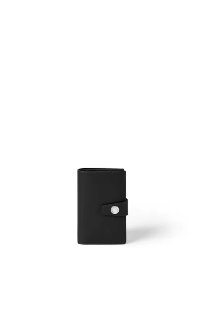 Brunello Cucinelli Leather Wallet With Zipper In Black