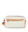 Brunello Cucinelli Cowhide Beauty Case With Double Zipper In White