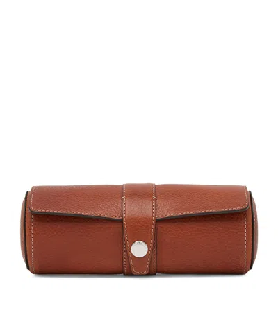 Brunello Cucinelli Leather Watch Case In Brown