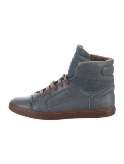 Pre-owned Brunello Cucinelli Leather Wedge Sneakers In Multi