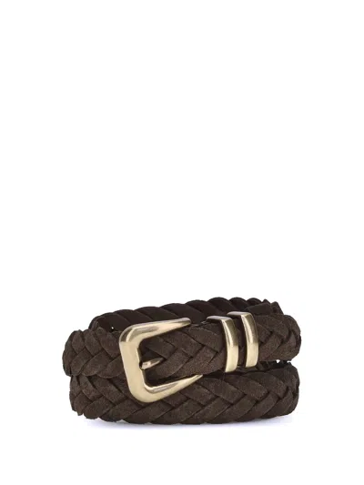 Brunello Cucinelli Leather Woven Belt