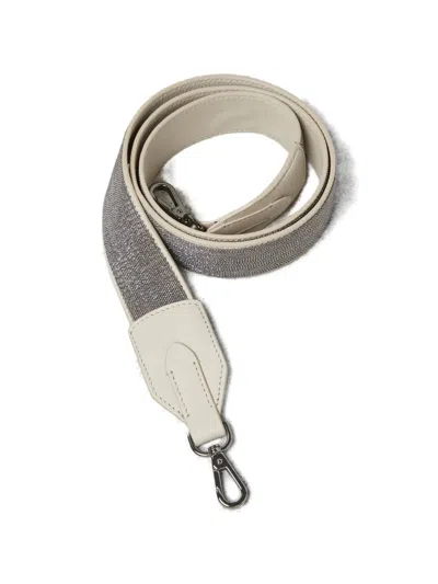 Brunello Cucinelli Leather-trim Shoulder Strap In Multi