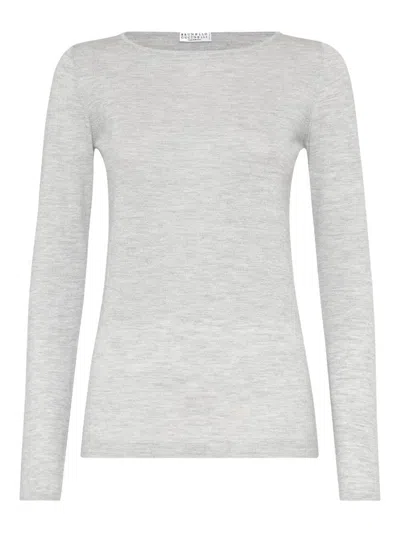 Brunello Cucinelli Leggerissimo Pullover In White