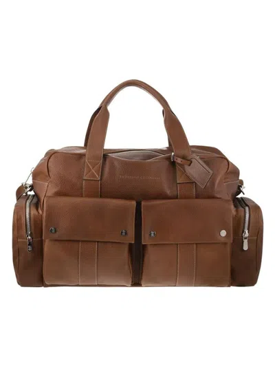 Brunello Cucinelli Leisure Duffle Bag In Brown