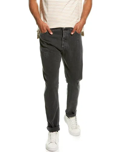 Brunello Cucinelli Leisure Fit Black Jean In Gray