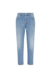Brunello Cucinelli Leisure Fit Five-pocket Trousers In Blue